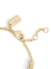 COACH Gold Tone Signature Pearl Tea Rose Bracelet - Image 4 of 4