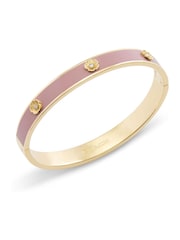 COACH Gold Tone Signature Tea Rose Enamel Bangle Boxed Bracelet - Image 2 of 5