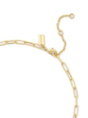 COACH Gold Tone Signature Quilted Cut Out Hangtag Pendant Necklace - Image 3 of 4