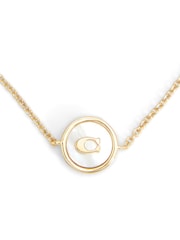 COACH Gold Tone Signature Mother of Pearl Coin Slider Bracelet - Image 3 of 3