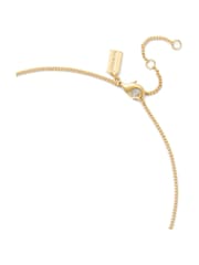 COACH Gold Tone Signature Quilted Tube Pendant Necklace - Image 3 of 3