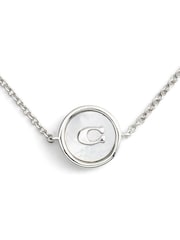 COACH Silver Tone Signature Mother of Pearl Coin Slider Bracelet - Image 3 of 4