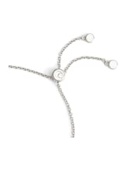 COACH Silver Tone Signature Mother of Pearl Coin Slider Bracelet - Image 4 of 4