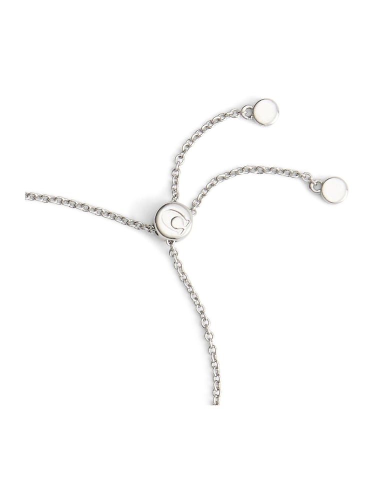 COACH Silver Tone Signature Mother of Pearl Coin Slider Bracelet - Image 4 of 4