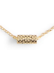 COACH Gold Tone Signature Quilted Tube Slider Bracelet - Image 3 of 4