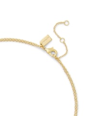 COACH Gold Tone Signature Tea Rose Pearl Layered Necklace - Image 3 of 3