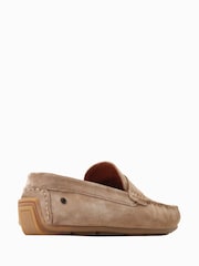 Base London Collins Slip On Brown Loafers - Image 3 of 6