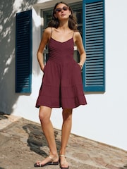 Plum Purple Jersey Mini Dress - Image 1 of 5