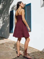 Plum Purple Jersey Mini Dress - Image 2 of 5