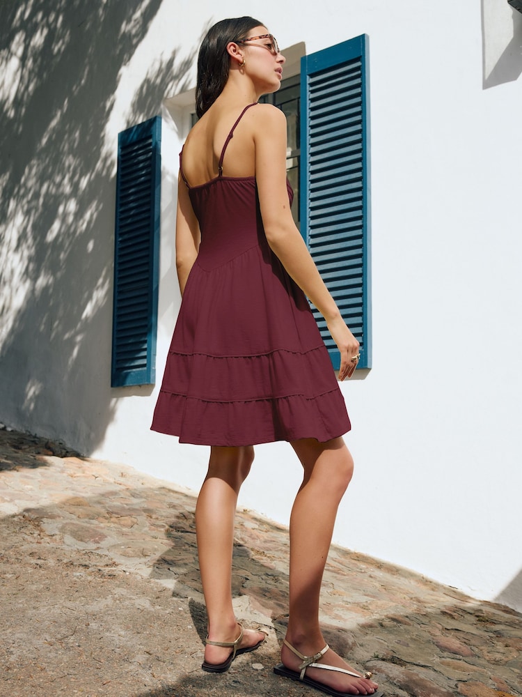 Plum Purple Jersey Mini Dress - Image 2 of 5