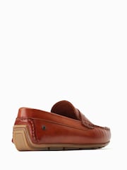 Base London Collins Slip On Brown Loafers - Image 3 of 6