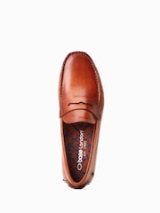 Base London Collins Slip On Brown Loafers - Image 4 of 6