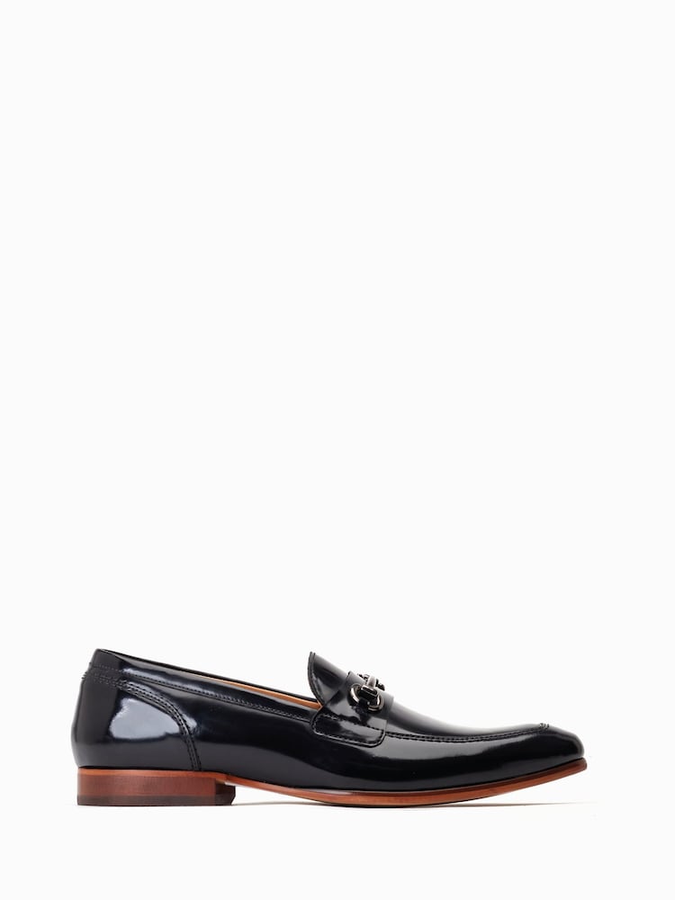 Base London Russo Slip On Penny Black Loafers - Image 1 of 6