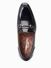Base London Russo Slip On Penny Black Loafers - Image 4 of 6