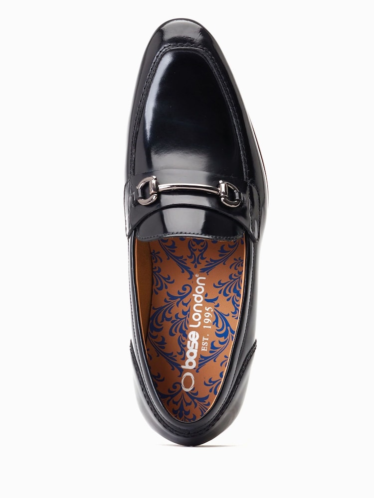 Base London Russo Slip On Penny Black Loafers - Image 4 of 6
