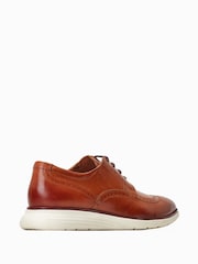 Base London Flight Lace Up Brogue Brown Shoes - Image 3 of 6