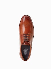 Base London Flight Lace Up Brogue Brown Shoes - Image 4 of 6