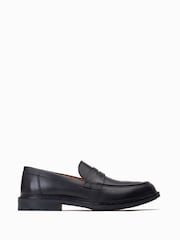 Base London Ivey Slip On Penny Black Loafers - Image 1 of 6