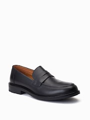 Base London Ivey Slip On Penny Black Loafers - Image 2 of 6