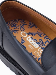 Base London Ivey Slip On Penny Black Loafers - Image 6 of 6