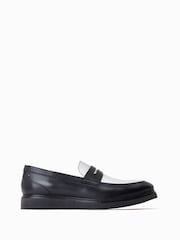 Črna temna - Črna mokasini Base London Sid Slip On - Slika 1 iz 6