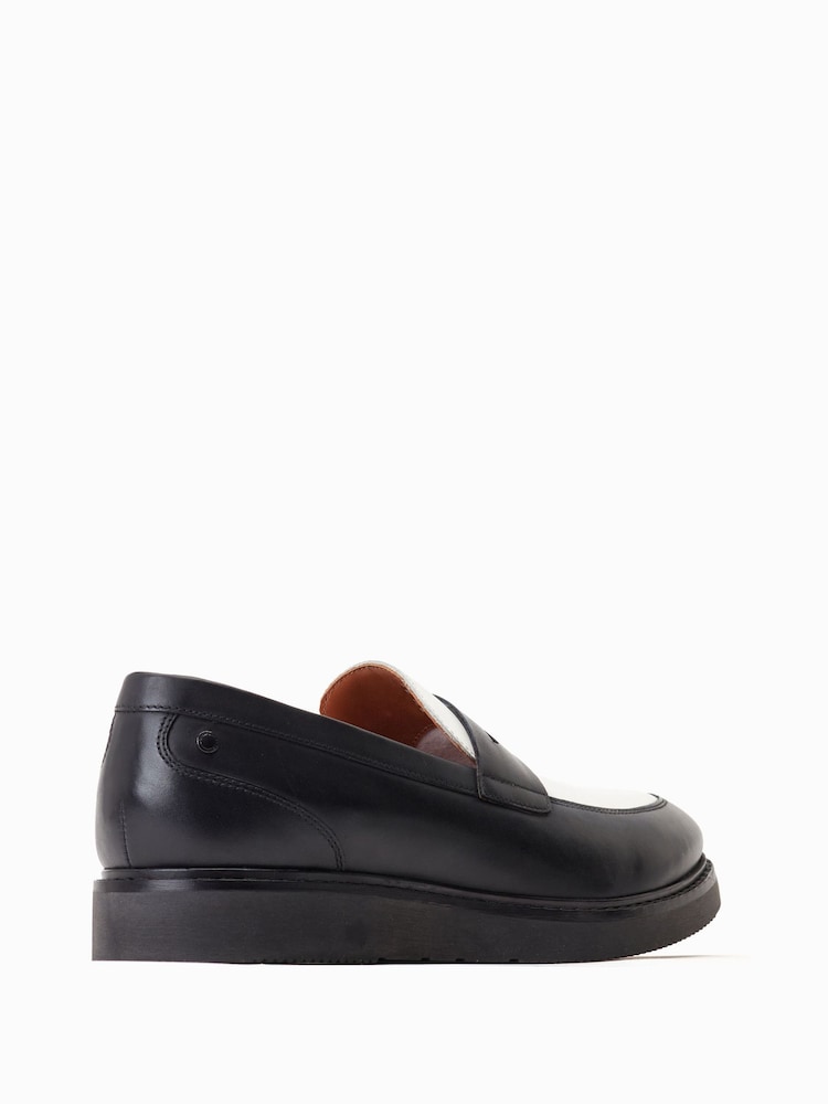 Črna temna - Črna mokasini Base London Sid Slip On - Slika 2 iz 6