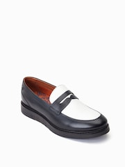 Črna temna - Črna mokasini Base London Sid Slip On - Slika 3 iz 6