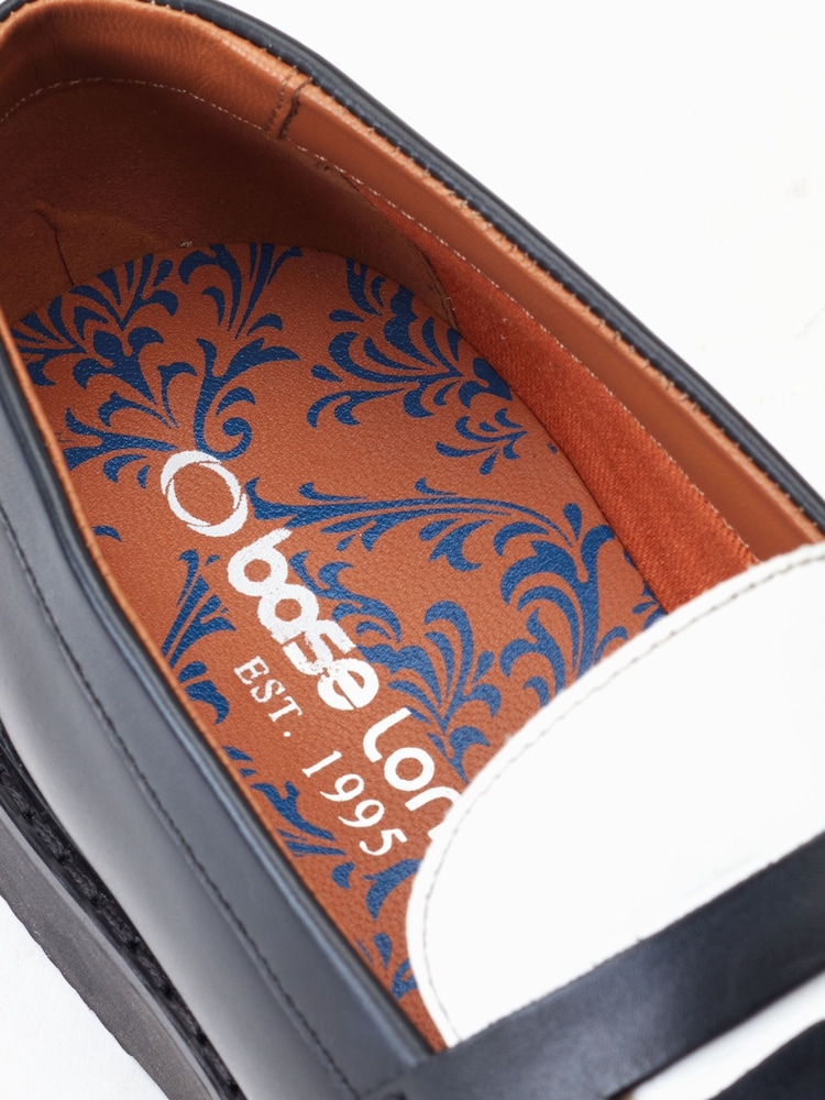 Črna temna - Črna mokasini Base London Sid Slip On - Slika 6 iz 6