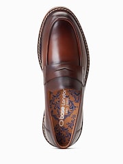 Base London Ivey Slip On Penny Black Loafers - Image 4 of 6