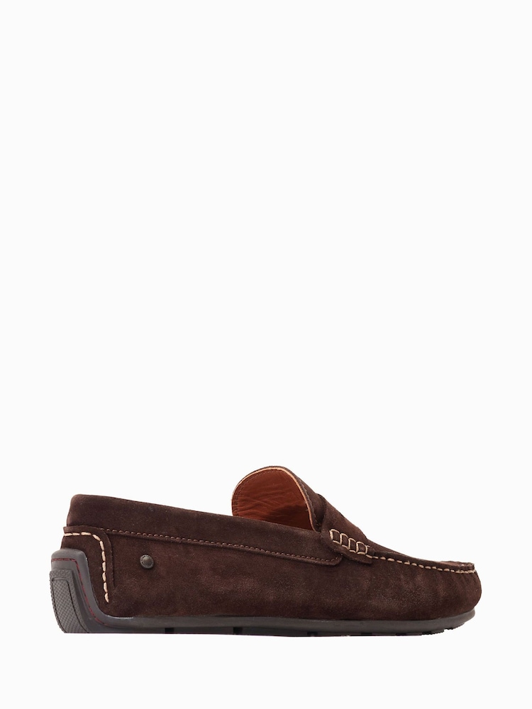 Base London Collins Slip On Brown Loafers - Image 2 of 6
