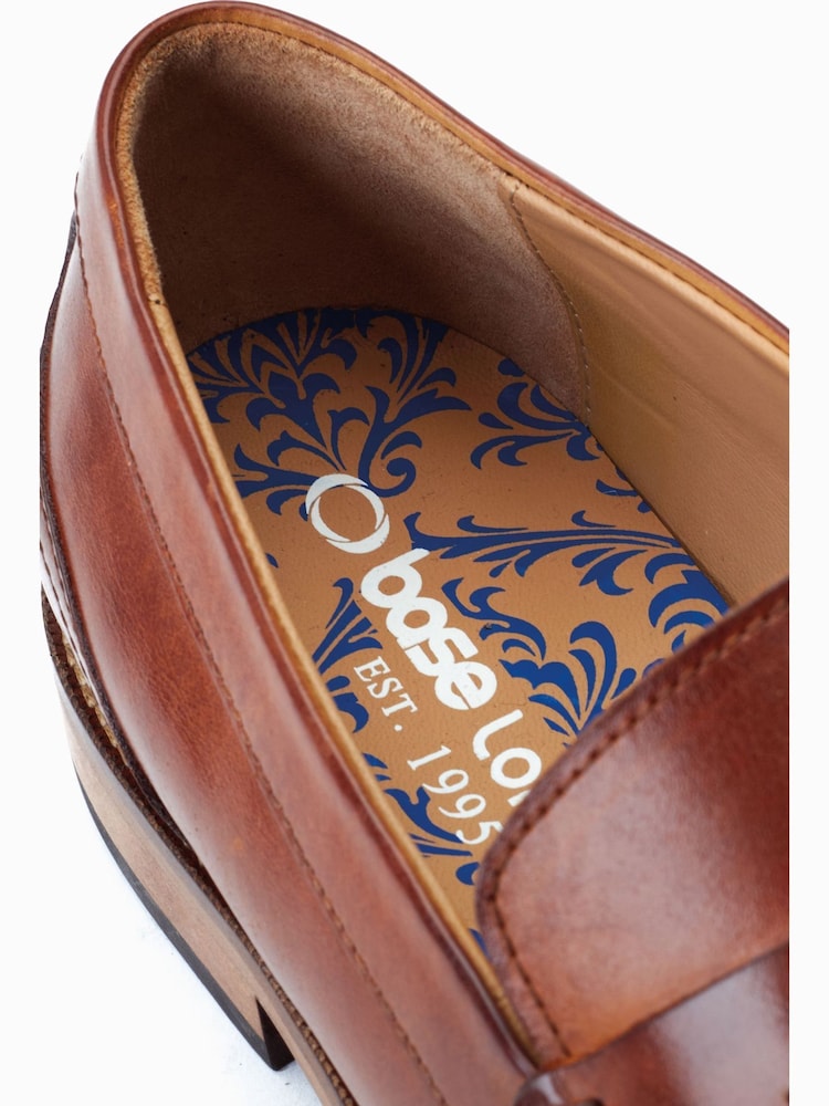 Base London Washed Tan Brown Garfield Slip On Loafers - Image 7 of 7 Base London Washed Tan Brown Garfield Slip On Loafers - Image 7 of 7