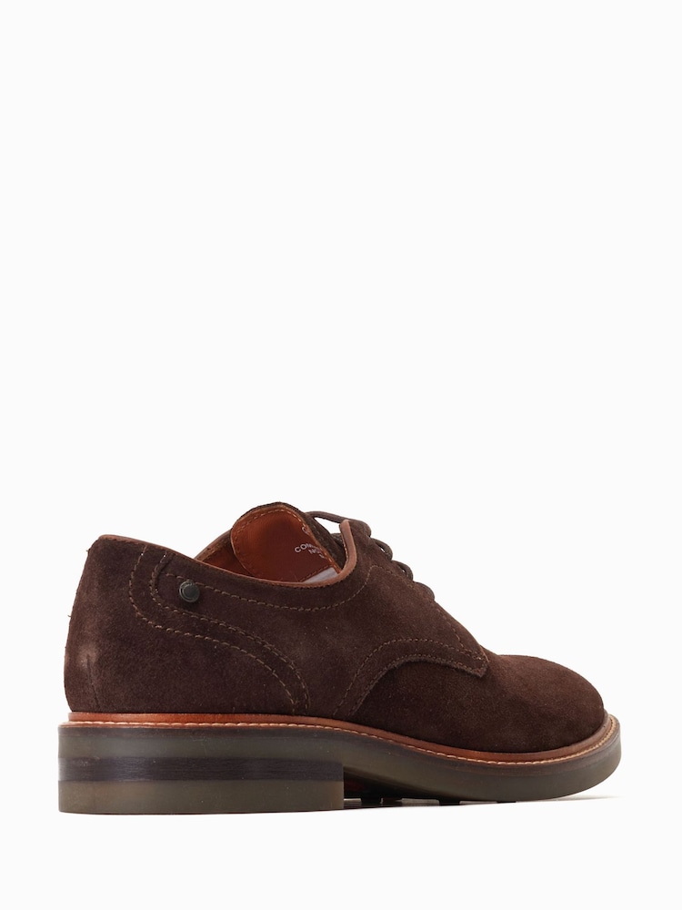 Base London Mawley Lace Up Derby Brown Shoes - Image 2 of 6