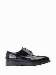 črna - Base London Joe Lace Up Brogue Shoes - Slika 1 iz 6