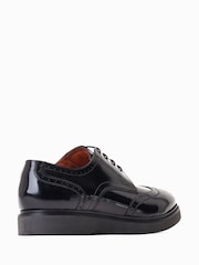 črna - Base London Joe Lace Up Brogue Shoes - Slika 2 iz 6
