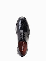 črna - Base London Joe Lace Up Brogue Shoes - Slika 4 iz 6