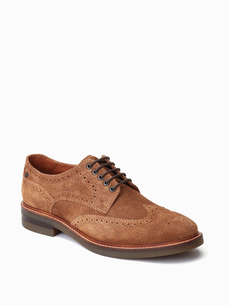 Base London Blue Hatfield Lace Up Brogue Shoes - Image 2 of 6