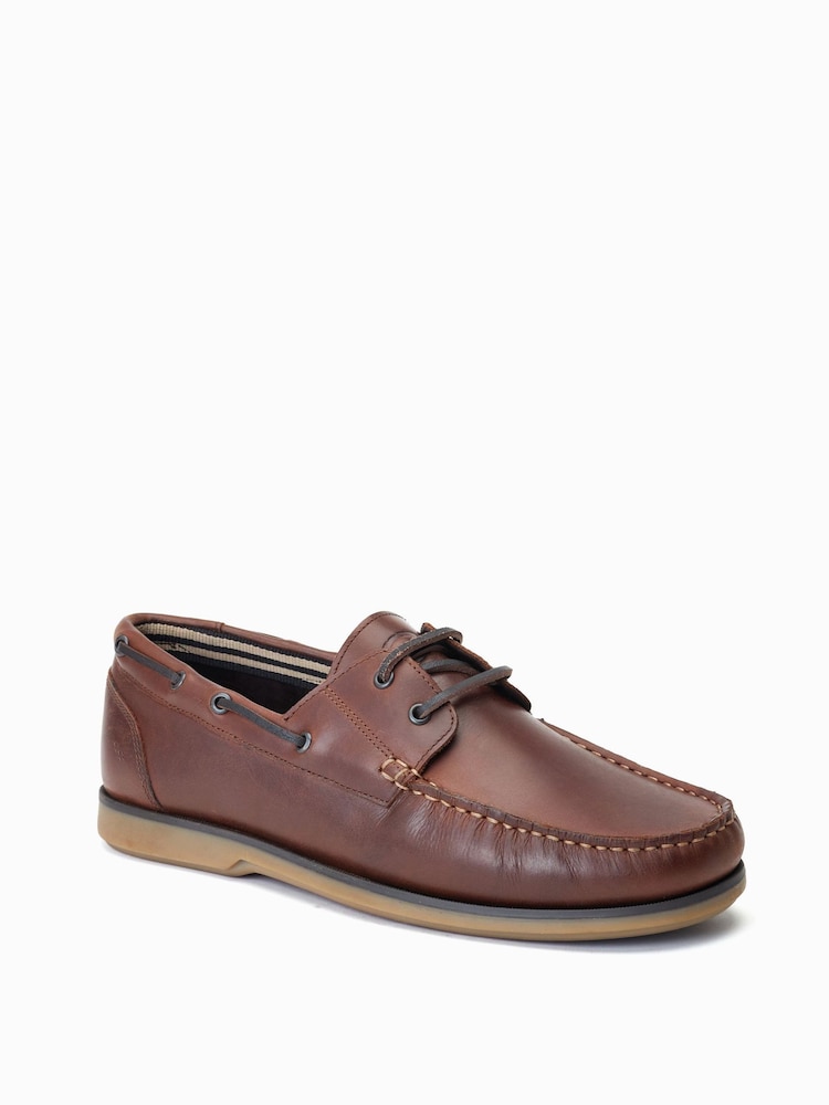 Base London Stern Slip On Brown Loafers - Image 3 of 6