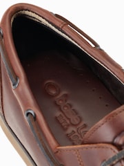 Base London Oil Pull Up Brown Light Stern Slip On Loafers - Image 7 of 7