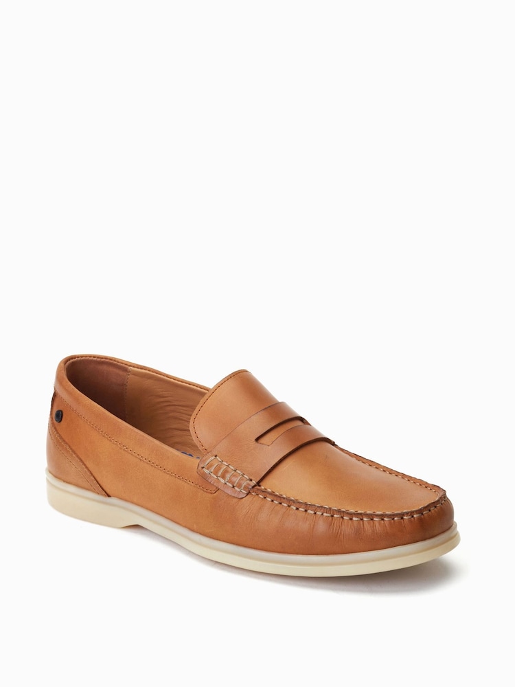 Base London Marlin Slip On Brown Loafers - Image 2 of 6