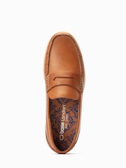 Base London Marlin Slip On Brown Loafers - Image 4 of 6