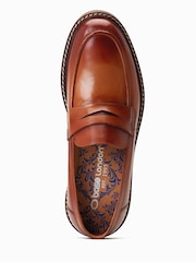 Base London Ivey Slip On Penny Black Loafers - Image 4 of 6