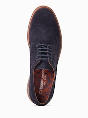 Base London Blue Hatfield Lace Up Brogue Shoes - Image 4 of 6