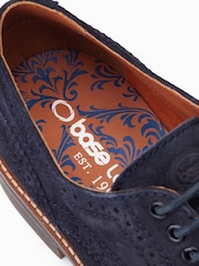 Base London Blue Hatfield Lace Up Brogue Shoes - Image 6 of 6