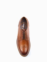 rjava - Base London Joe Lace Up Brogue Shoes - Slika 4 iz 6