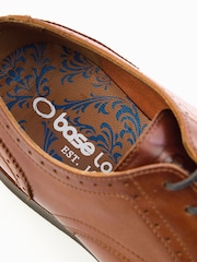 rjava - Base London Joe Lace Up Brogue Shoes - Slika 6 iz 6