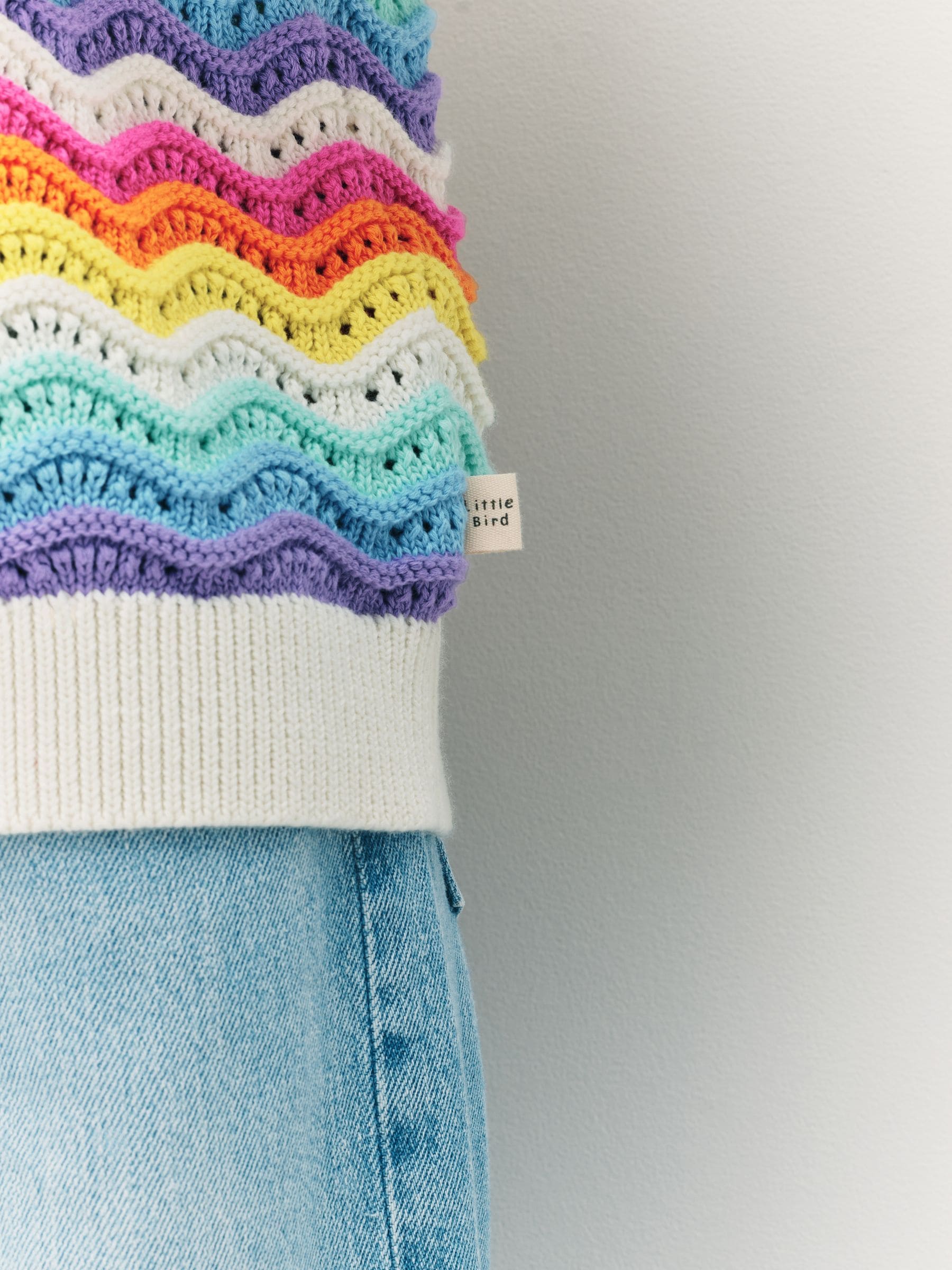 Buy Little Bird by Jools Oliver Multi Pastel Wavy Stripe Knitted