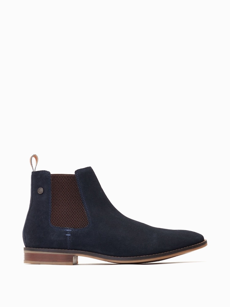 Azul - Base London Virgil Pull On Chelsea Brown Boots - Imagen 1 de 6