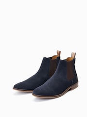 Azul - Base London Virgil Pull On Chelsea Brown Boots - Imagen 3 de 6
