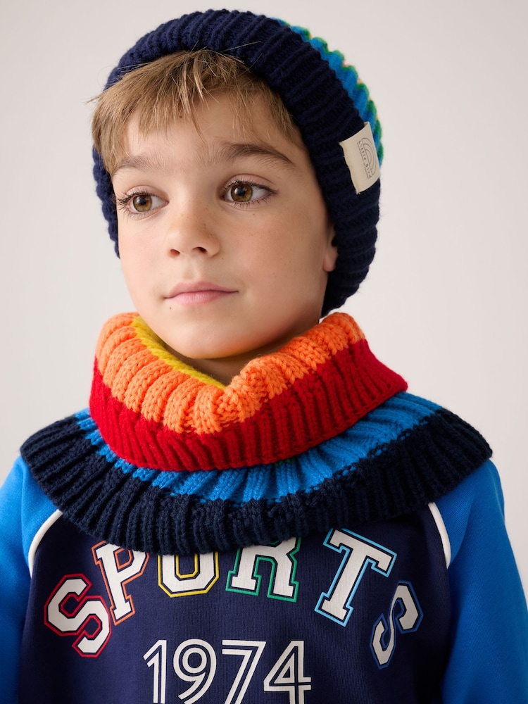 Regenbogenstreifen, mehrfarbig - Little Bird by Jools Oliver Knitted Snood - Bild 1 von 5