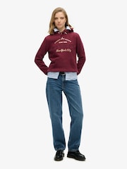 Superdry Purple Luxe Metallic Logo Hoodie - Image 2 of 3